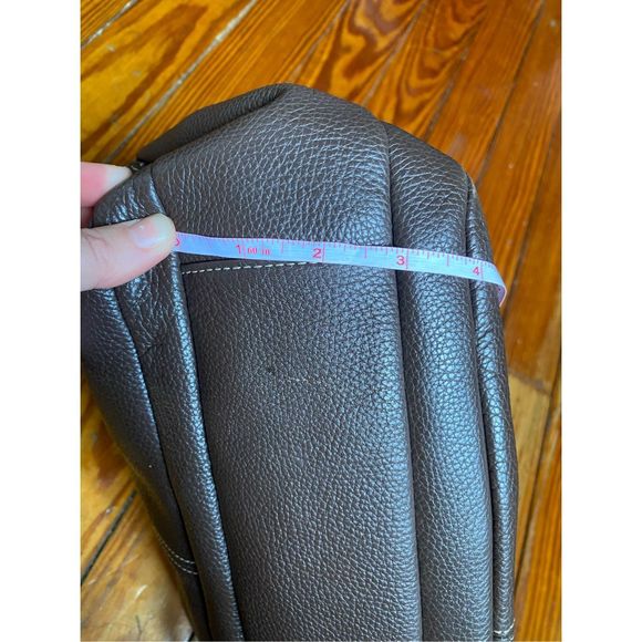 Coach Penelope F14685 Brown Pebbled Leather Silver Hardware Handbag Satchel - Picture 12 of 12